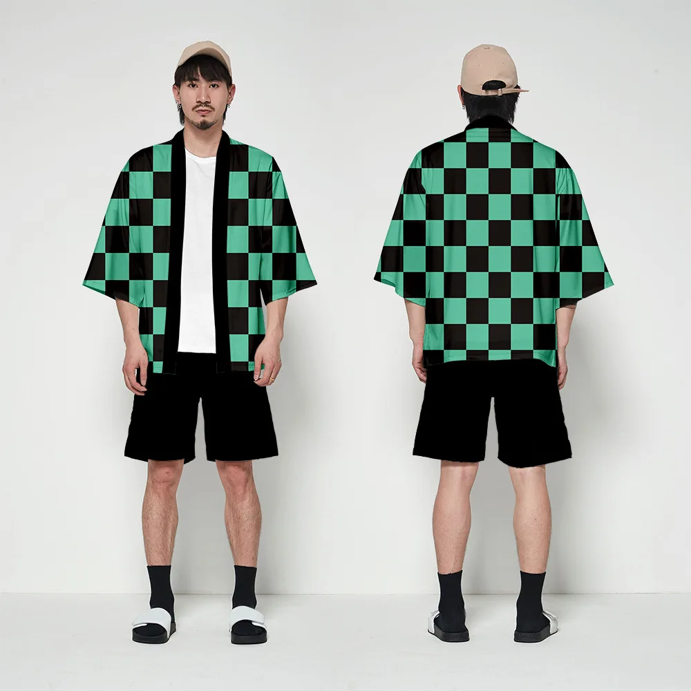Demon Slayer Kimetsu no Yaiba 3D полный принт японского Аниме кимоно Haori Yukata Косплей Женщины/Мужчины Лето Повседневная крутая уличная одежда