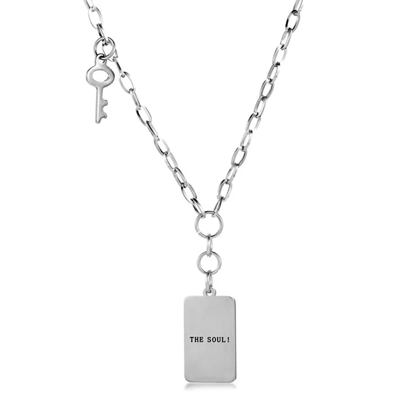 

Custom Name Chain Personalized Stainless Steel Necklace Son/Boy Silver Color Jewelry Father's Day Gift