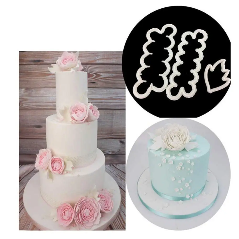 9 Соединенных лепестков 3D резак для торта инструмент глазировки цветов помадки