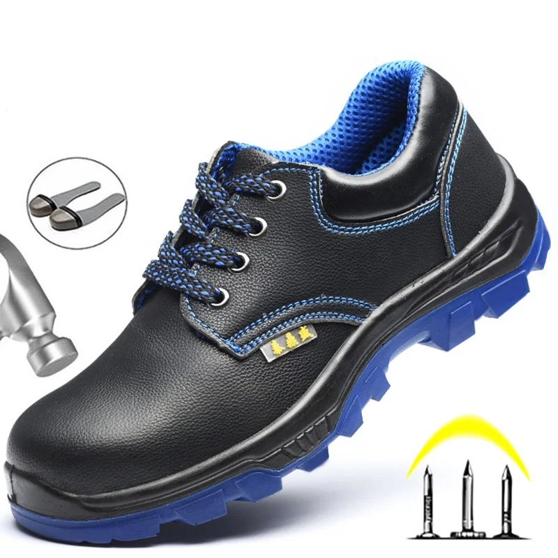 

2021 Male Work Boots Safety Shoes Men Anti-Smashing Work Shoes Construction Work Safety Boots Indestructible Steel Toe Shoes