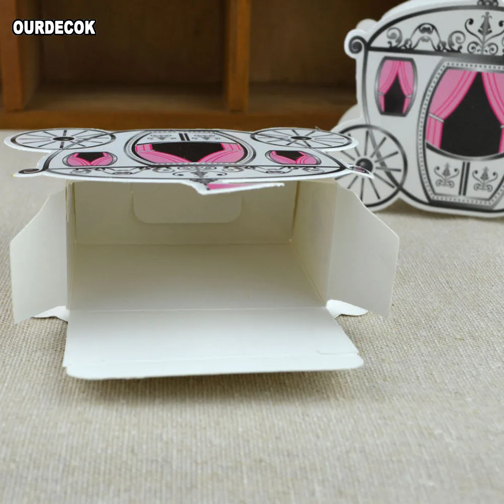 100 шт. миниатюрная Подарочная коробка для конфет из бумаги в виде каретки