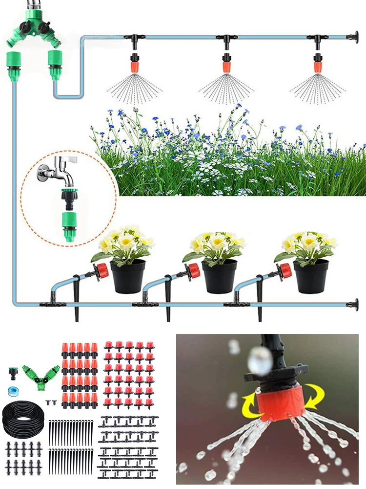 

Drip Irrigation Kit DIY Irrigation System Saving Water Automatic Irrigation Set Special Tools For Watering Garden Plants