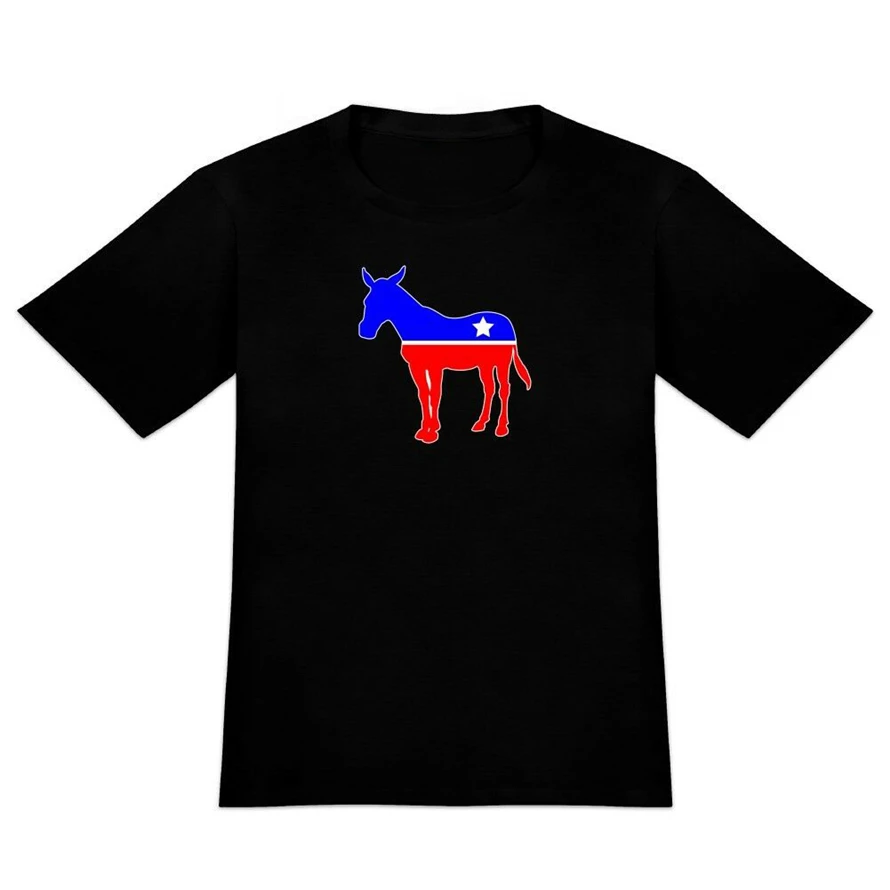 Democrat Donkey свободные американские вечерние Новые мужские футболки с принтом на