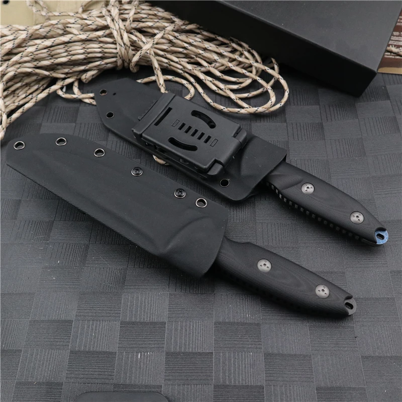 Охотничий нож прямой резак из стали D2 с фиксированными лезвиями универсальный