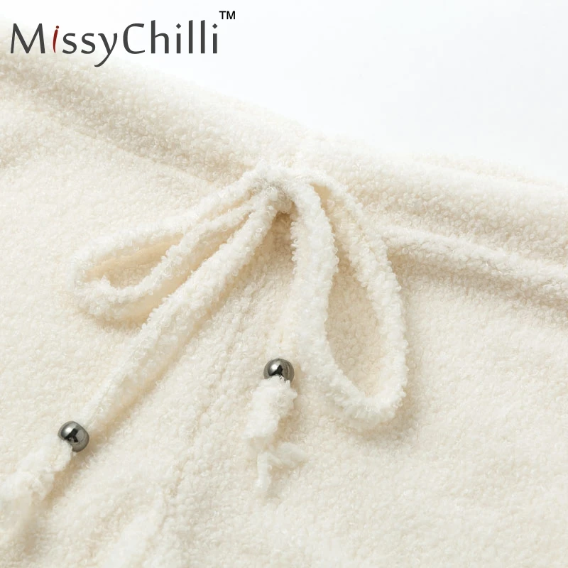 MissyChilli вязаный повседневный комплект из двух предметов короткий комбинезон и комбинезон для женщин осенний мягкий теплый комбинезон зимний женский однотонный комбинезон