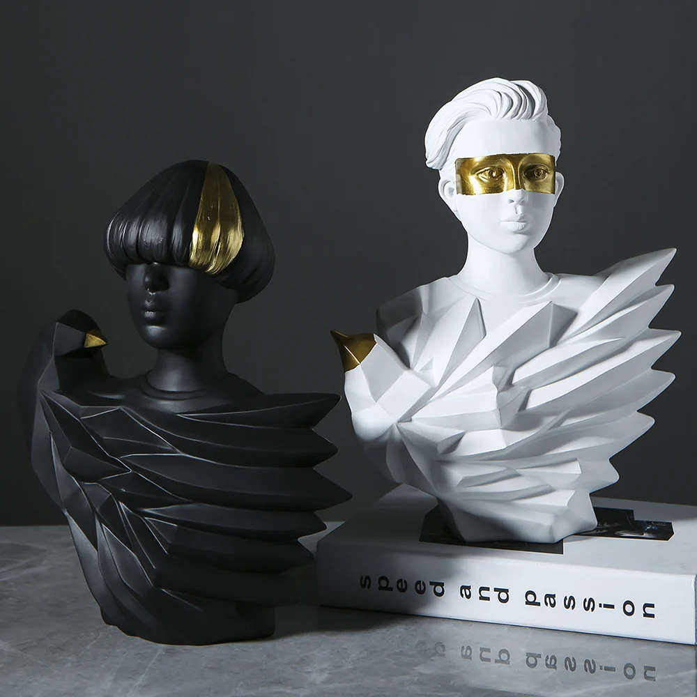 

Home Decoration David Greek Mythology Figurines European Creativity Resin Sculpture Abstract Handicraft Furnishings Living Room