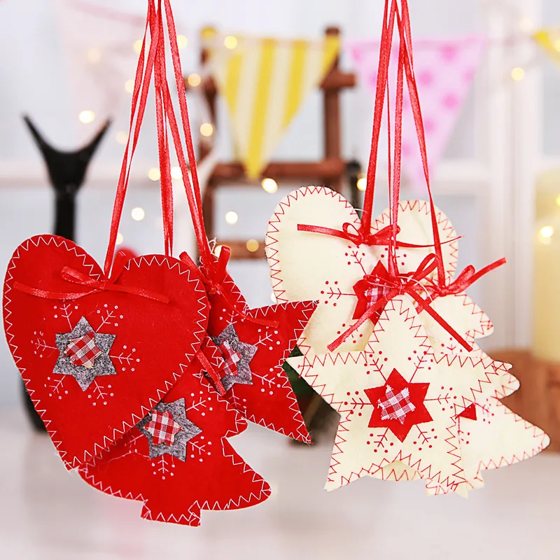 3 шт. декоративные фетровые подвески в виде сердца | Дом и сад