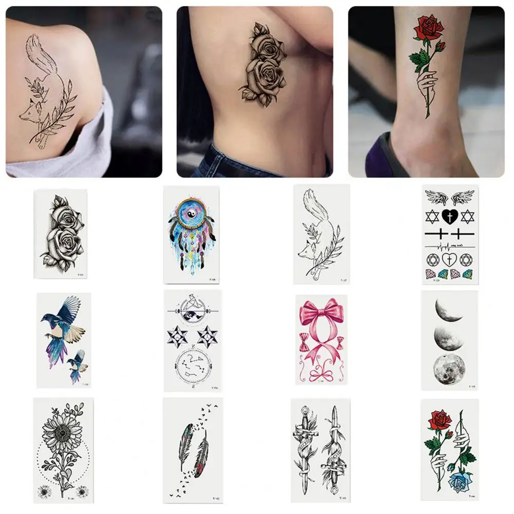 

50% Hot Sale 1 Sheet Tattoo Stickers 3D Long-lastingTemporary Tattoo Sticker for Shoulder  