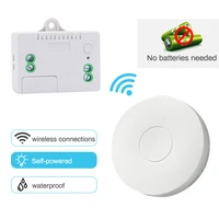 saful wireless self powered switch push button remote control 1 gang 1 way waterproof intelligent no battery for smart life