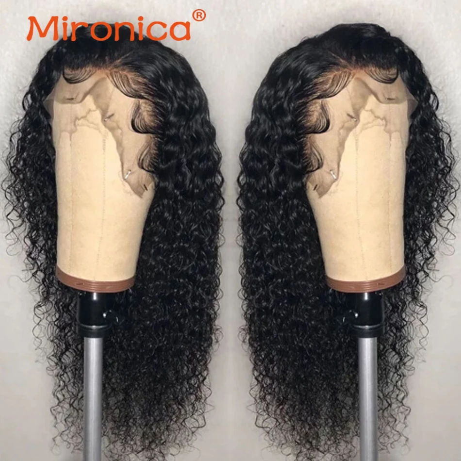 

Kinky Curly Lace Frontal Wigs For Black Women 4x4 Lace Frontal Human Hair Wigs 150% Density Wigs Mironica Remy Human Hair Wigs