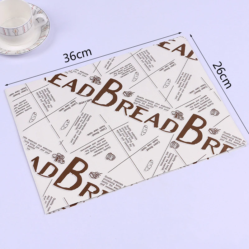 100 шт. воск Бумага для сэндвича продукты упаковки выпечки смазка упаковочная