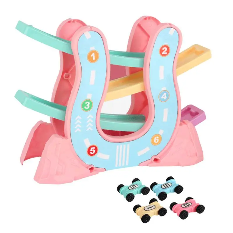 A (AS SHOWN) Игрушки для малышей 1/2 лет, подарки для мальчиков и девочек, гоночный трек, автомобиль, рампа, гонщик - Цвет: A (AS SHOWN)