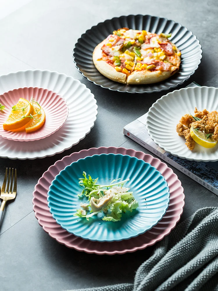 6/8/10 керамическая тарелка дюймовая круглая домашняя десертная пицца стейк паста