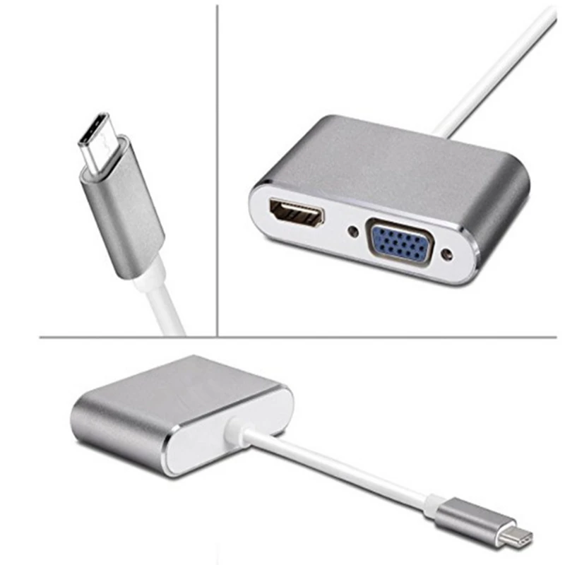 Адаптер TRUMSOON Type C на 4K HDMI совместимый VGA USB 3 0 для MacBook Surface Samsung S8 Dex Huawei P20 Xiaomi 10