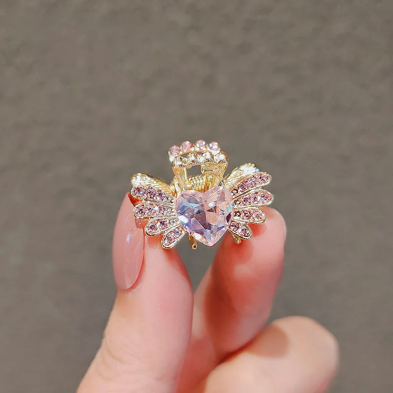 

Korea Fashion Metal Hairbands Crystal Wings Hair Clips for Women Girl Elegant Crab Vintage Hairpin Hair Accessories Headwear
