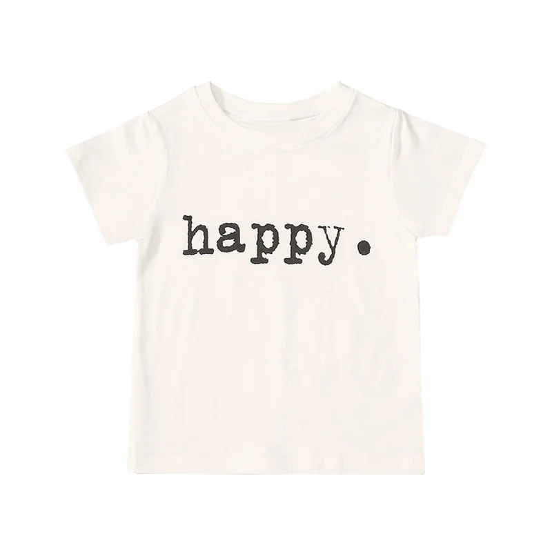 Babyinstar/Детские футболки для девочек, костюм топы для девочек на день рождения, детская одежда футболка для мальчиков брендовая рубашка на День Благодарения для девочек - Цвет: LHI33White