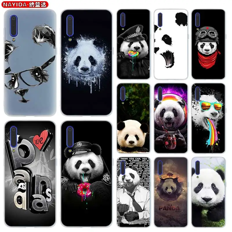 

Soft Silicone Case For Xiaomi 11 10 9 8 A2 A3 CC9 Lite POCO X3 Pro 6X 10i 9se Cover Panda-Bear