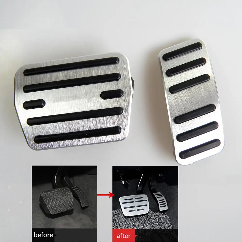 Без дрели Алюминий для педали газа автомобиля педаль акселератора тормоза