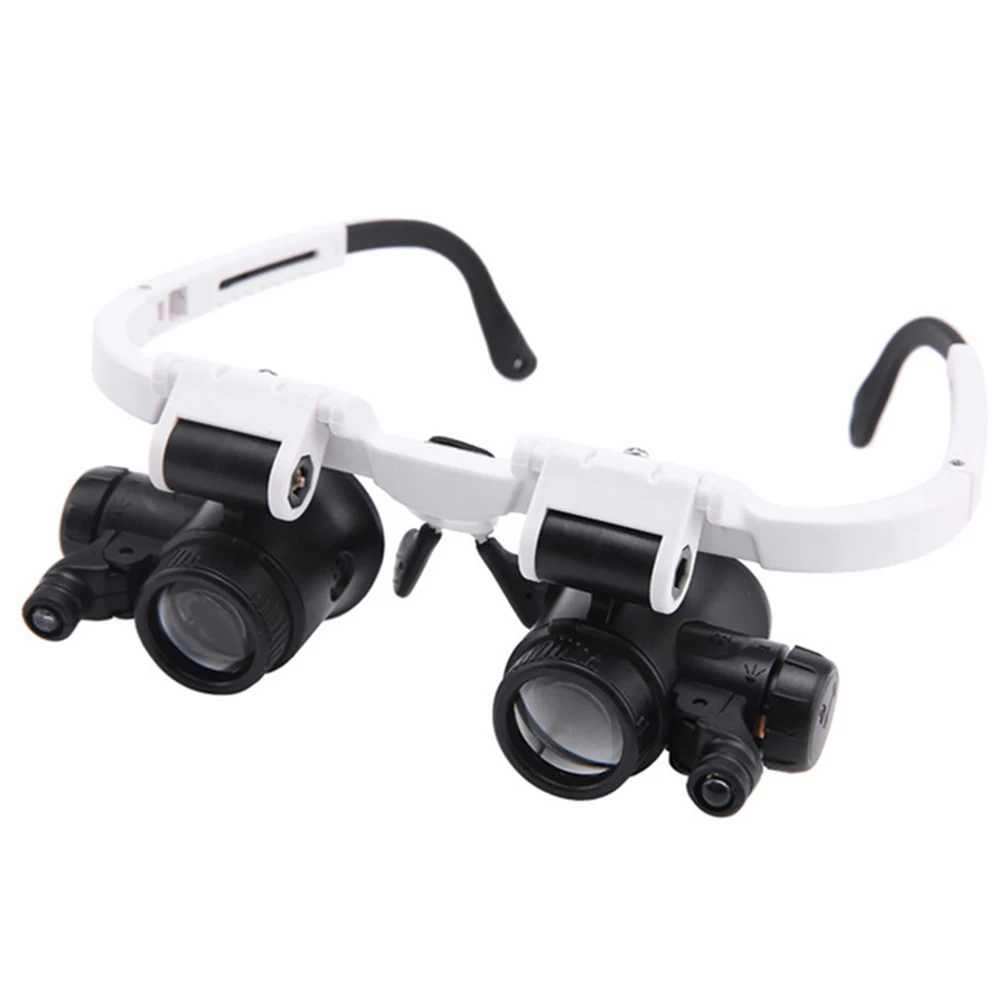 

Wearing LED Optical Glass Scale Magnifier 8/15/23X Magnifying Glass Jewelry Loupe with LED Light for Reading Jewelers