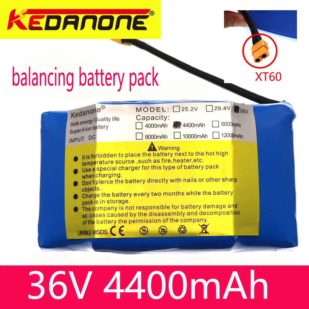 36 в новый литий ионный аккумулятор 4400 мА/ч элемент для электрического