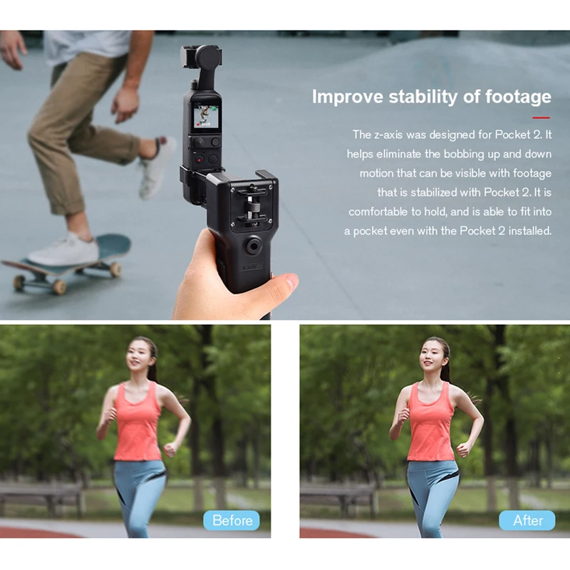 startrc osmo pocket 2 camera accessories handheld z axis stabilizer damping hand grips lanyard phone holder for dji pocket 2 free global shipping