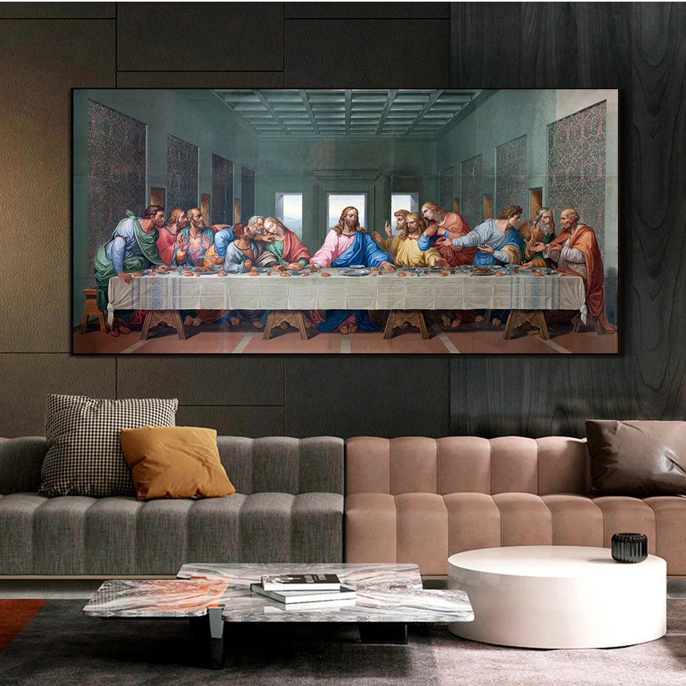 

Modern Canvas Art Wall Prints Last Dinner Painting Home Decor Poster Picture Canvas Artwork For Living Room Home Decoration