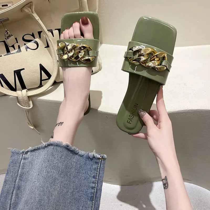 

Open Toe Sandals Women's 2021 Summer New Fashion Casual All-Matching Outer Wear Comfortable and Non-Slip Slippers