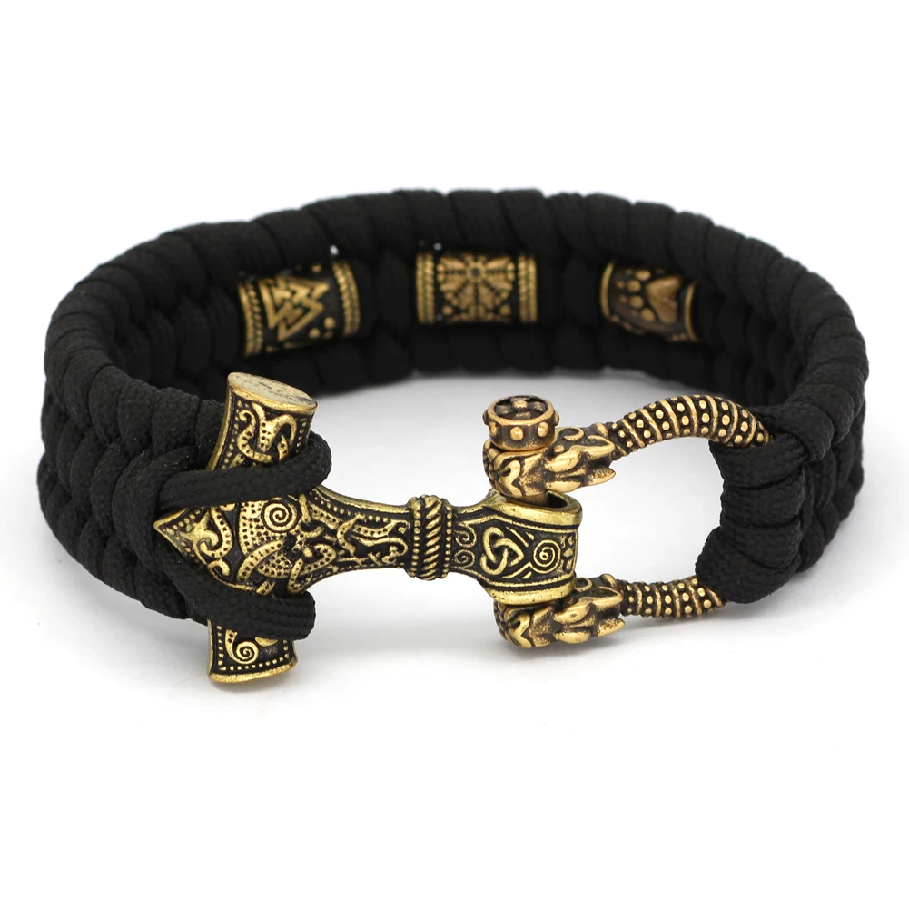 Noric Viking Mjolnir Rune скандинавский Паракорд Braceelt|Браслеты| |