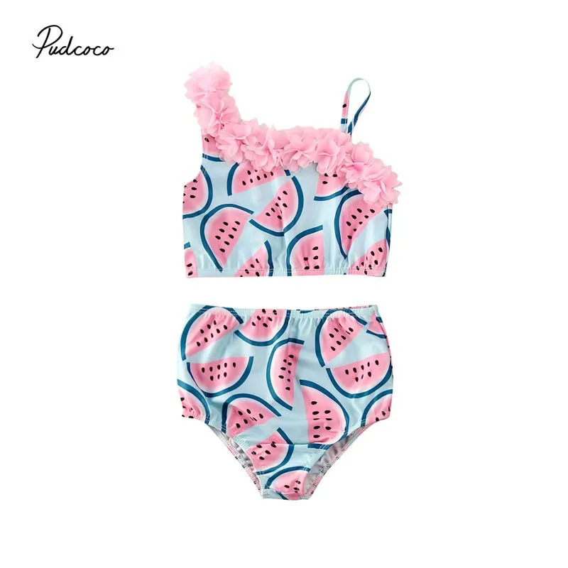 2020 летний купальник Модный Купальник для маленьких девочек с рисунком арбуза на