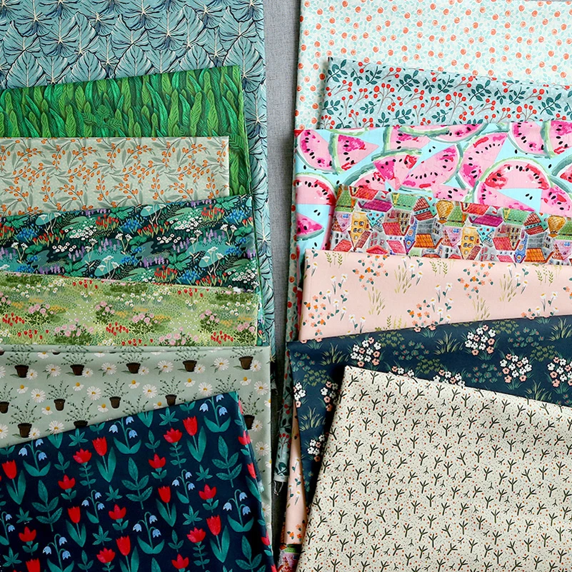 Хлопковая ткань с цифровым принтом муслиновая Ткань для шитья одежды сделай сам