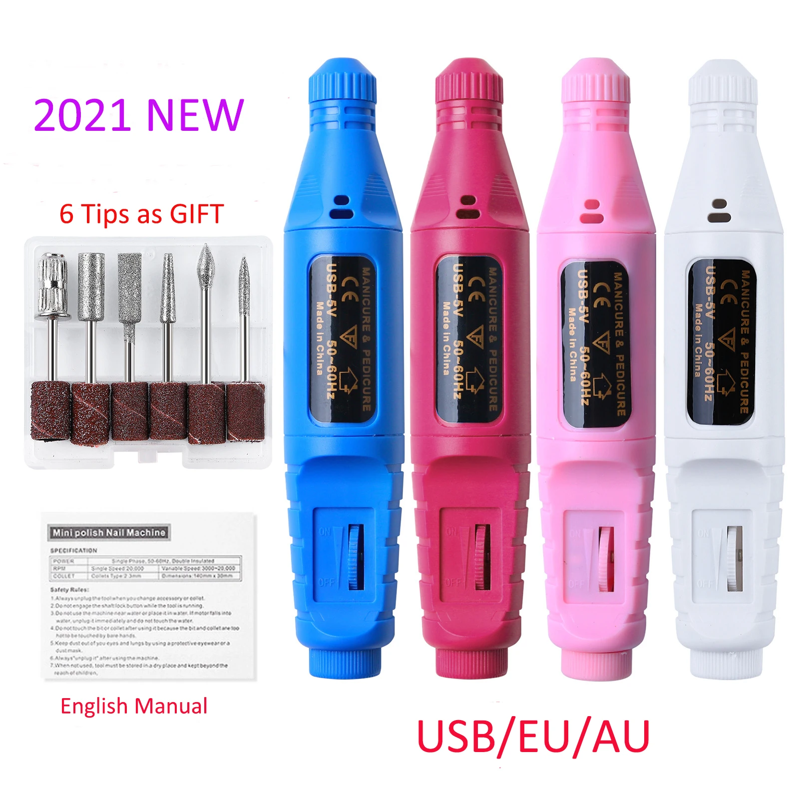 

Аппарат для маникюра, 2021 об./мин., с HD-дисплеем