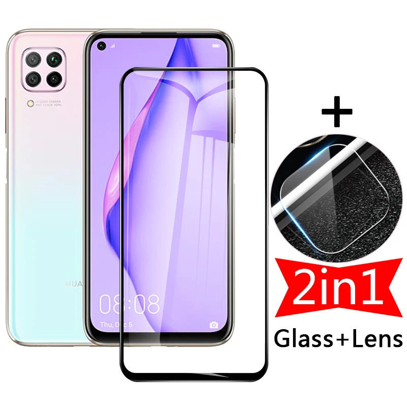 

2in1 Full Screen Protective Glass For Huawei P40 Lite Camera Lens Protector On The P 40 40lite E P40lite 5G litee Tempered Film