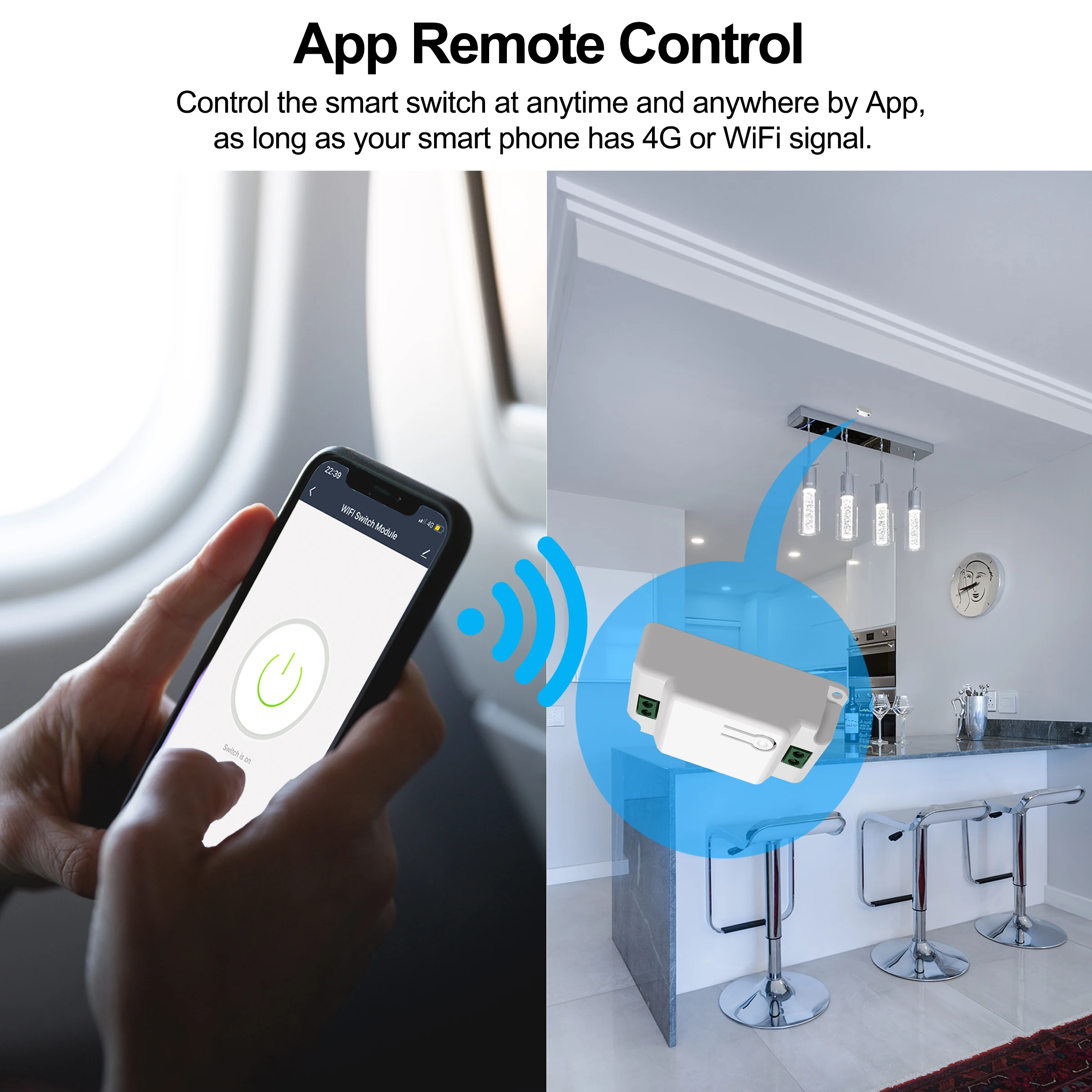 Смарт Wi Fi DIY Light Swtich с 433 МГц радиочастотным приемником Панель кнопок RF передатчики