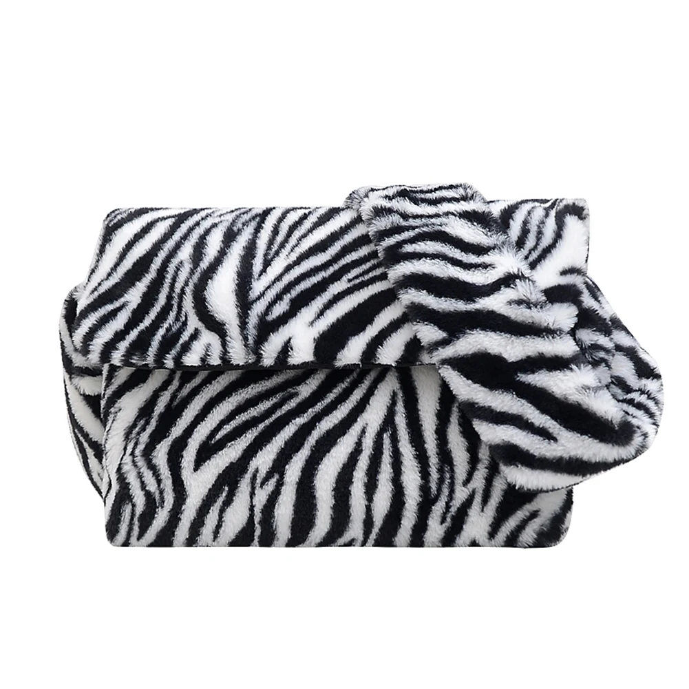 

Модные плюшевые сумки через плечо с коровьим узором, Большая вместительная плюшевая сумка на плечо, винтажные вместительные сумки-мессендж...