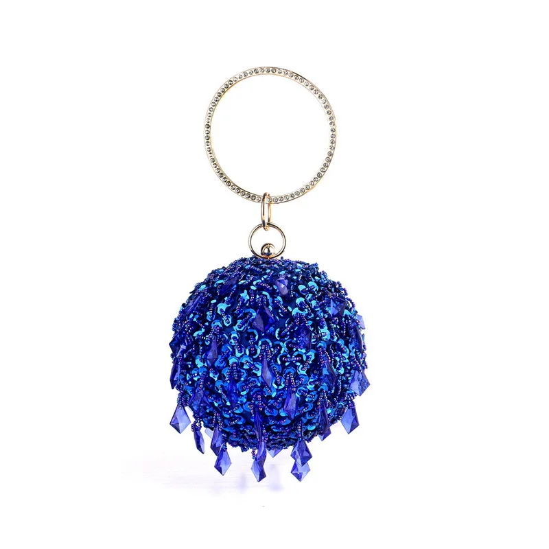 

New Design Dinner Bag Ladies Spherical Round Handbag Wedding Banquet Evening Bag Ladies Luxury Handbag Beaded Embroidered Clutch
