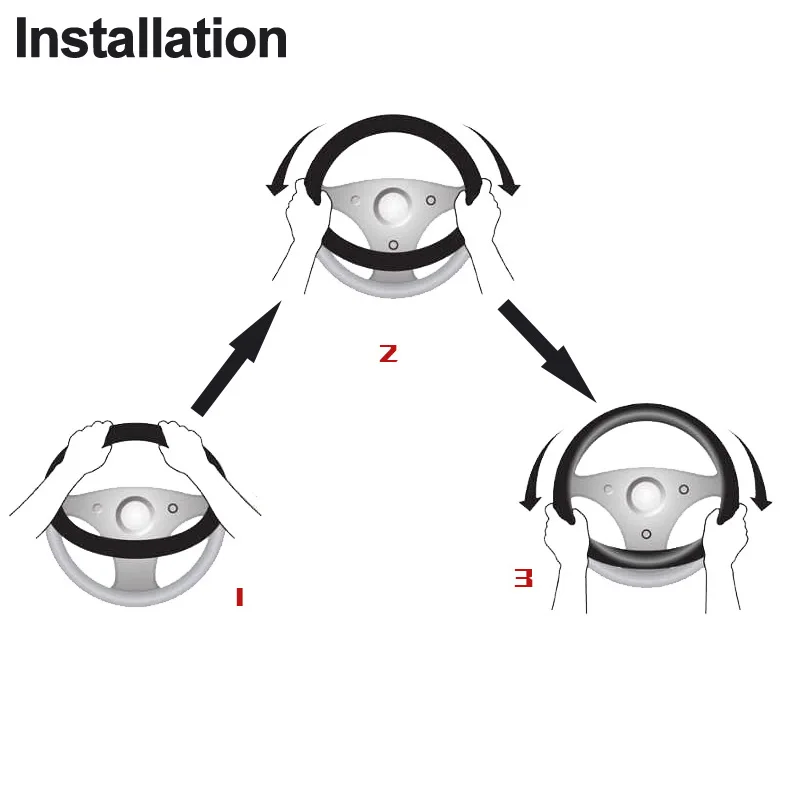 Оплетка на руль чехол рулевого колеса автомобиля D Type из искусственной кожи для VW
