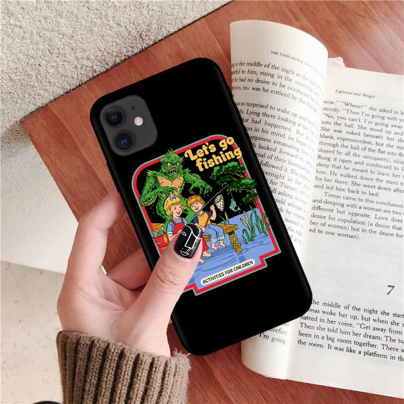 T7936 Funny Halloween Satan Vintage Let's Summon Demons Graphic Black silicone Phone Case For iPhone XR X XS 11 Pro Max 8 7 6 6S Plus - Цвет: T7936