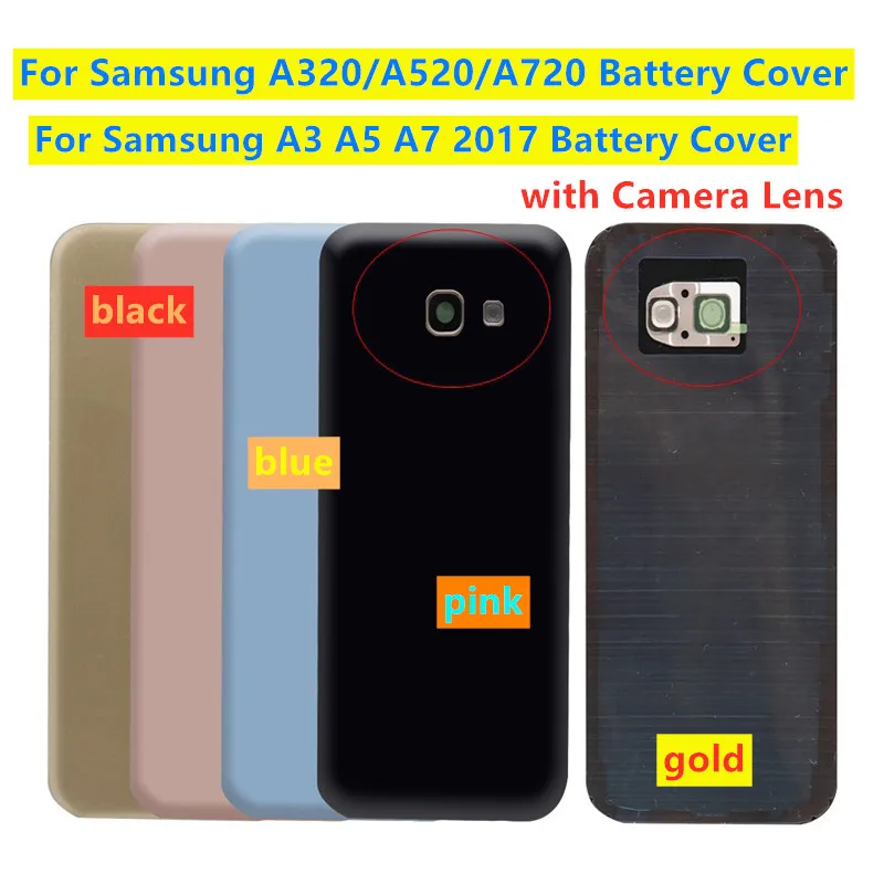 Стеклянная крышка для аккумулятора Samsung A320 A520 A720 A720F чехол Galaxy A3 A5 A7 2017 задняя