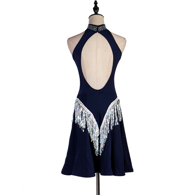 Женский костюм для латиноамериканских танцев блестящая танцевальная юбка с