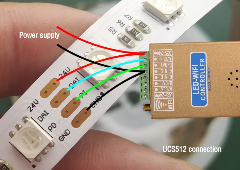 LC2000A/B Wi-Fi музыкальный SPI контроль светодиодный цифровой пиксельный светильник, светодиодный контроллер экрана 1024-2048 пикселей, со встроенным микрофоном
