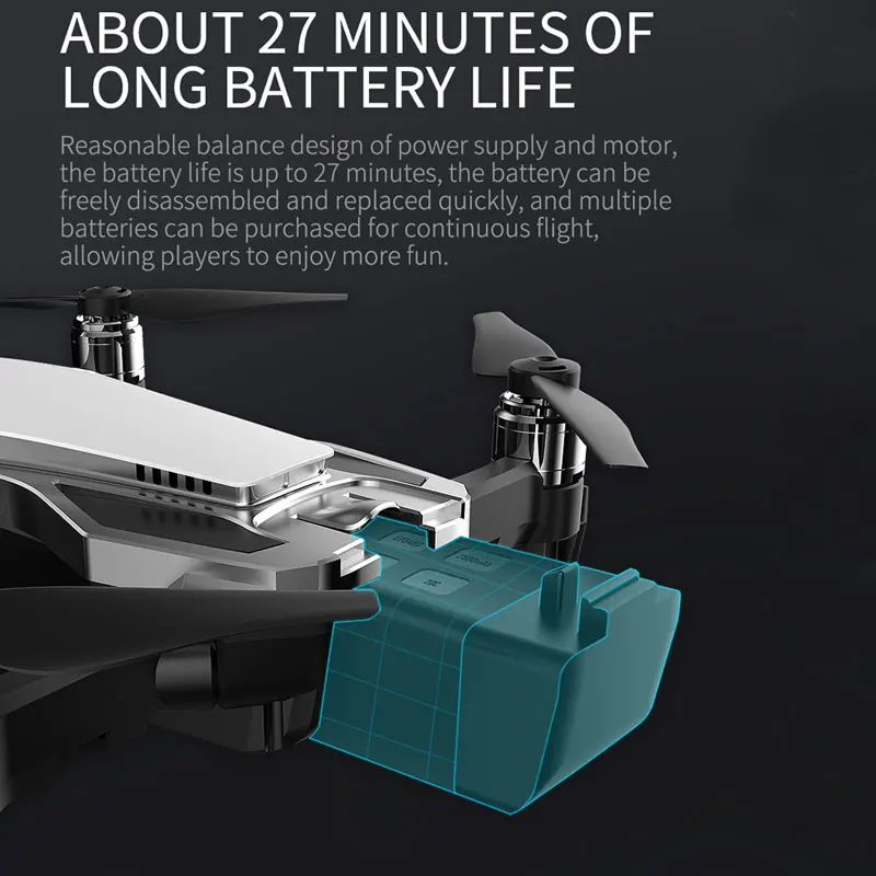 Складной Радиоуправляемый вертолет F8 GPS 2K HD широкоугольная камера Квадрокоптер