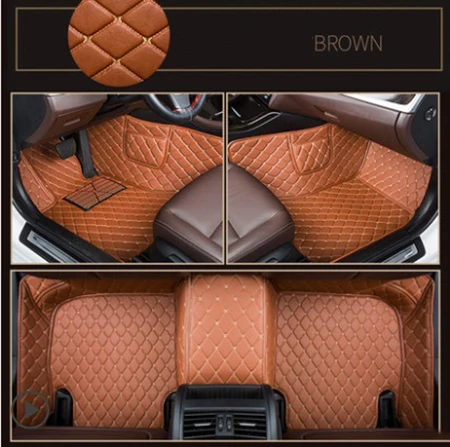 Brown Автомобильные коврики на заказ, двухслойные автомобильные коврики для ховера, все модели H1, H2, H3, H5, H6, H7, H8, H9, M1, M2, M4, автомобильные аксессуары, Стайлинг автомобиля - Название цвета: Brown