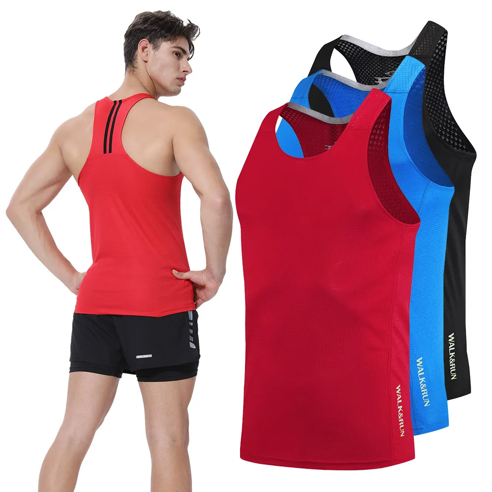Tank Top Men Casual Bodybuilding Sport Fitness Workout Sleeveless Muscle Vest Outdoor Running Vest Quick Dry Undershirt Tank Top