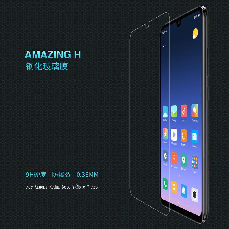 Для xiaomi redmi Note 8T PRO glass Nillkin H 0,33 мм закаленное стекло Защита экрана 9H для redmi 5A Note 6/Note 7 7 Pro крышка
