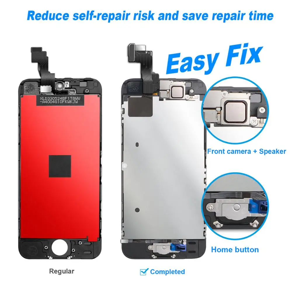 AAA + полная сборка жк экран для iPhone 5 5S 5C 6 6S Plus дисплей сенсорный дигитайзер рамка с