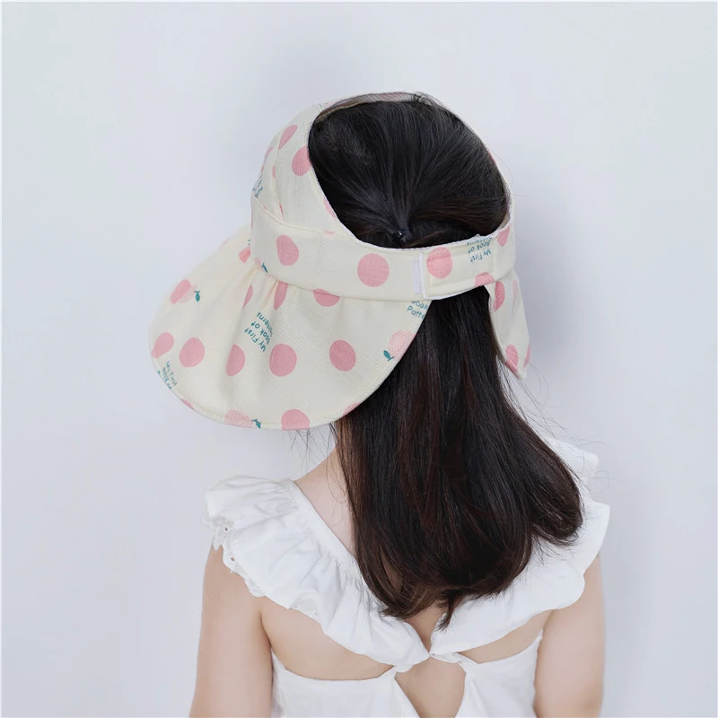 

Summer Sun Hat Children's Hollow Top Anti-Ultraviolet Printing with Big Brim, Outdoor Sun Hat, Fashion Leisure