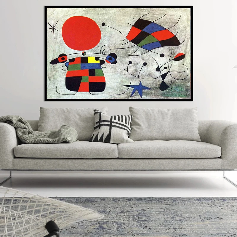 Картина на холсте с изображением испанской Жоан Миро креативные плакаты и принты