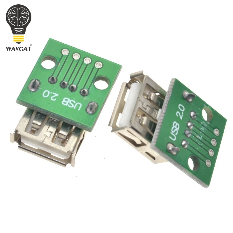 10 шт. USB2.0 переходник с женского на 4P DIP Switch плата адаптера модуль USB адаптер