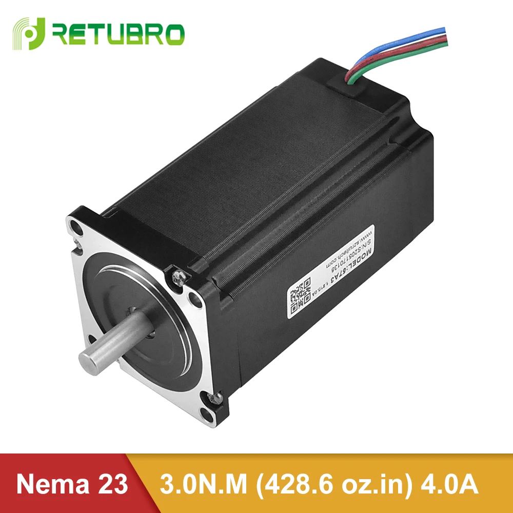 Шаговый двигатель Nema 23 57A3 полностью протестированная/1 год гарантии 4-проводной 3NM открытых систем разомкнутой цепи гибридный шаговый двигатель 4a для станков с ЧПУ