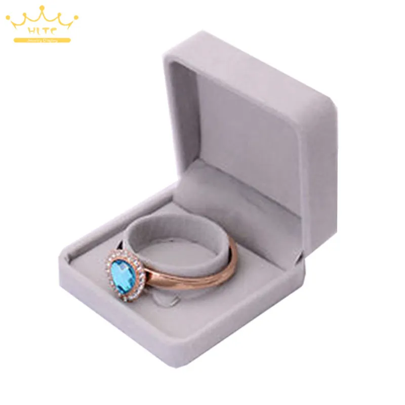 Bracelet Box Серый бархат кулон ожерелье серьги браслет ювелирные изделия посылка чехол Обручальное кольцо Коробка органайзер для хранения подарочная коробка - Цвет: Bracelet Box
